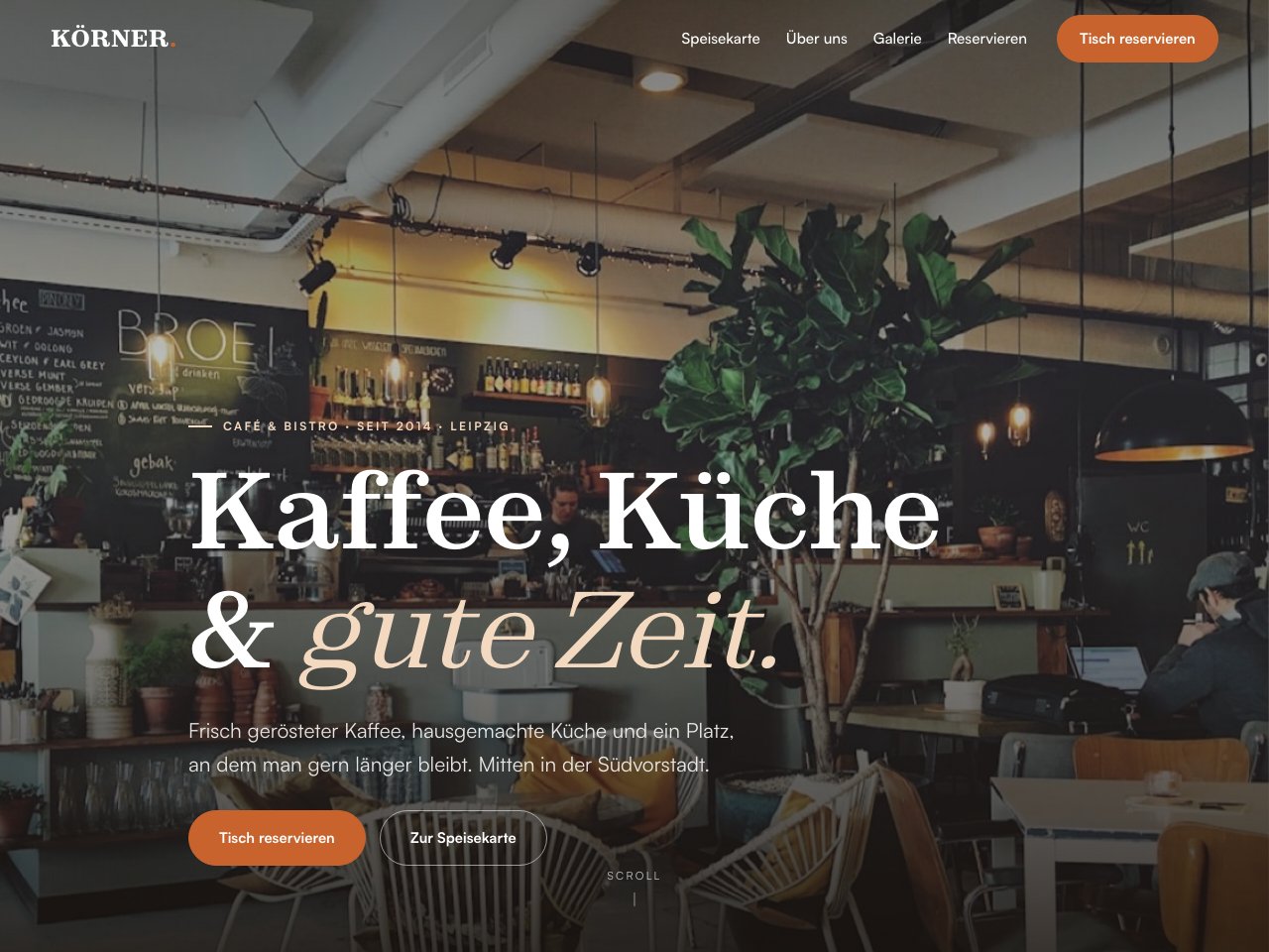 Körner Café Website